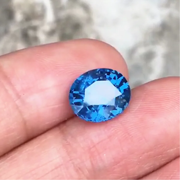SGARIT Rare Precious Loose Gemstone for Custom Jewelry 4.09ct Vietnam Intense Blue Natural Unheated Cobalt Spinel Jewellery