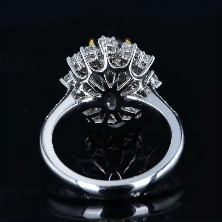 SGARIT AU750 Precious Bridal Wedding Gemstone Jewelry 18K Gold 3.07Ct Pigeon Blood Red Unheated Natura Ruby Ring