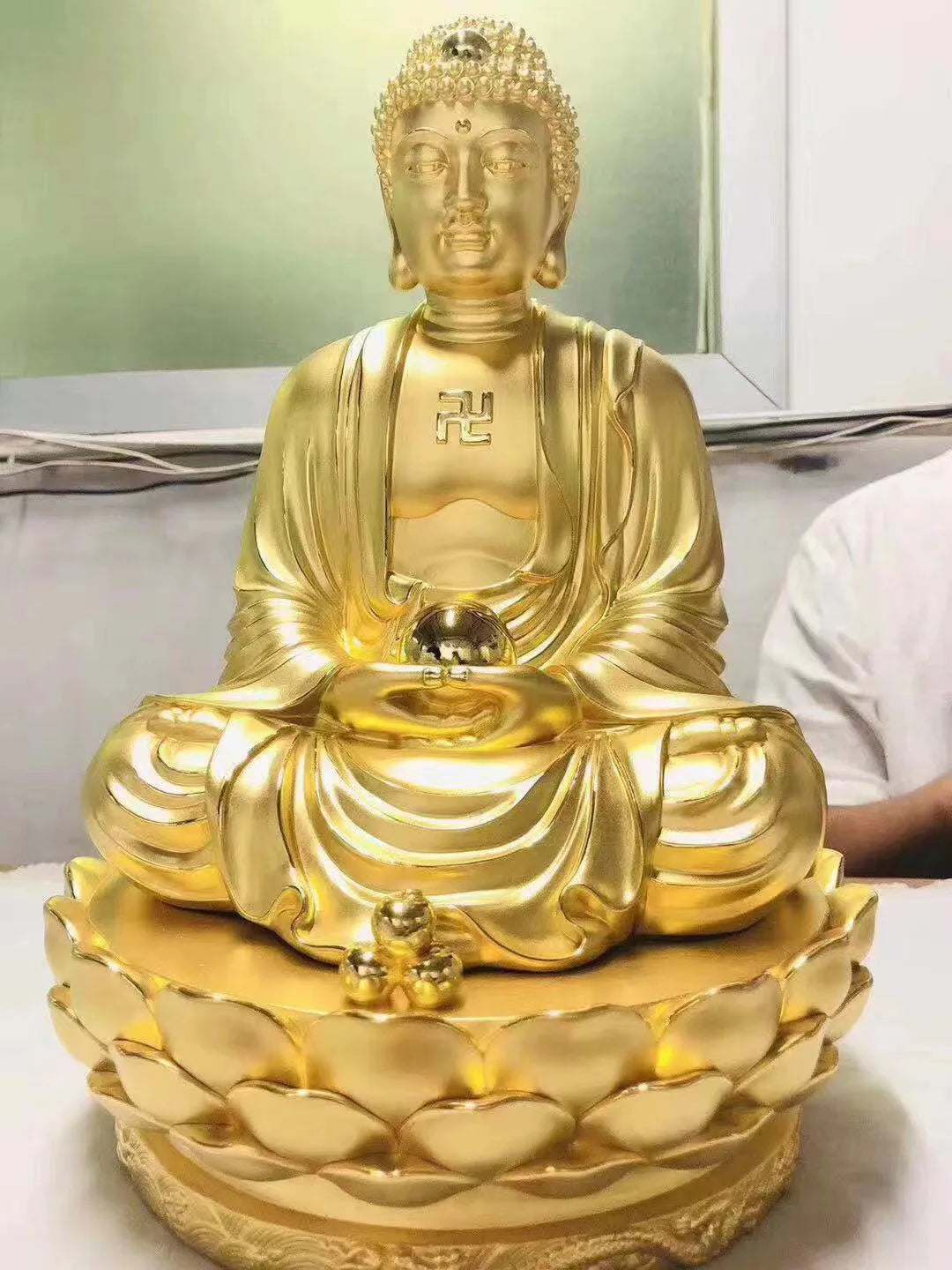 Chinese Sakyamuni Buddha Statue Gold Ornament Design and Customization Buddha Statue Ornament Manufacturing Buddha Statue Mold