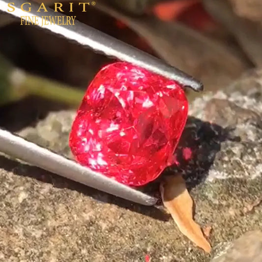 SGARIT Wholesale Loose rare Gemstone Jewelry Burma Namya 2.19ct Natural Vibrant Red Jedi Spinel Loose Gemstone