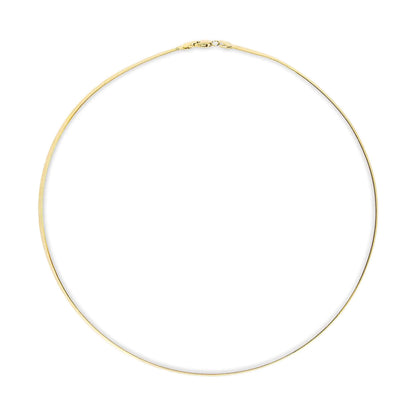 Unisex Solid 14K Gold 2.8mm Imperial Herringbone Chain Necklace