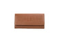 Burberry Porter Tan Leather Branded Embossed Clutch Flap Wallet