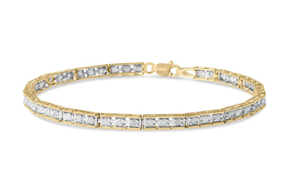 10K Yellow Gold 1.00 Cttw Diamond Channel Set Style 7" Tennis Bracelet (H-I Color, I1-I2 Clarity)